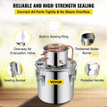 Moonshine Still 12L Stainless Steel Alcohol Distiller Copper Tube Home Brewing