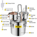 Alcohol Distiller 30L Copper Still Home Brew Water Spirit Boiler