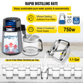 Home Water Distiller 4L Dual Temp Display Grey