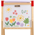 Wooden 3-in-1 Art Easel Kids Double-Sided Magnetic Whiteboard Chalkboard