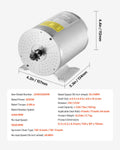 2000W 48V Brushless DC Motor Kit 4300rpm E-Bike Go Kart