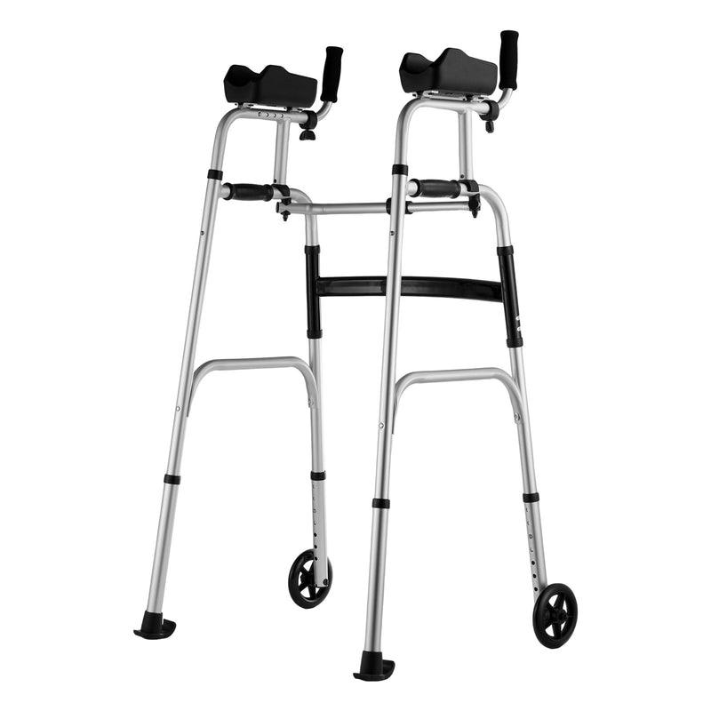 Folding Walker 2in1 Removable Armrests Height Adjustable 5