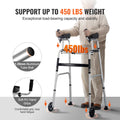 Folding Walker 2in1 Removable Armrests Height Adjustable 5
