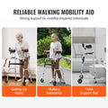 Folding Walker 2in1 Removable Armrests Height Adjustable 5