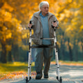 Folding Walker 2in1 Removable Armrests Height Adjustable 5