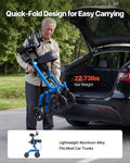 Rollator Walker Foldable Aluminum Seat Mobility Aid 136kg