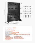 Pegboard Display Stand 43x33cm Black 15 Hooks Retail Shop