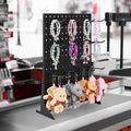 Pegboard Display Stand 43x33cm Black 15 Hooks Retail Shop