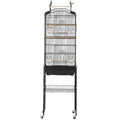 Large Bird Cage 62in Open Top Steel Parakeet Budgie Parrot with Stand