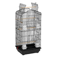 Large Bird Cage 62in Open Top Steel Parakeet Budgie Parrot with Stand