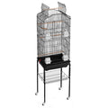 Large Bird Cage, 62 in, Open Top Parakeet Cage with Rolling Stand,  Steel Bird Flight Cage with Removable Tray, Budgie Birdcage with 4 Perches, Parrot Cage for Lovebirds Cockatiels Pet Toy