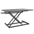 Standing Desk Converter, Two-Tier Stand up Desk Riser, 800 mm Large Sit to Stand Desk Converter,140-510 mm Adjustable Height, for Monitor, Keyboard & Accessories Used in Home Office