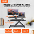 Standing Desk Converter 800mm Two-Tier Adjustable 140-510mm