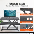 Standing Desk Converter 800mm Two-Tier Adjustable 140-510mm