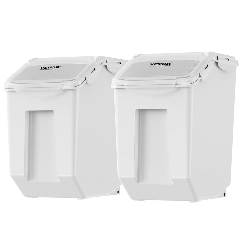 Ingredient Storage Bin 2x15L Dispenser Airtight Lid Measuring Cups