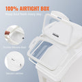 Ingredient Storage Bin 2x15L Dispenser Airtight Lid Measuring Cups