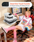 Auto Heat Press 38x38cm T-Shirt Digital Display Adjustable