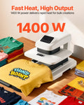 Auto Heat Press 38x38cm T-Shirt Digital Display Adjustable