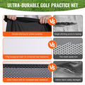 Golf Net 10x7ft Practice Hitting Aid Indoor Outdoor With Mats Balls