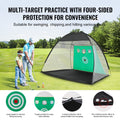 Golf Net 10x7ft Practice Hitting Aid Indoor Outdoor With Mats Balls