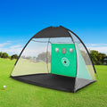 Golf Net 10x7ft Practice Hitting Aid Indoor Outdoor With Mats Balls