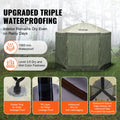 Pop Up Gazebo 10x10ft 6 Sided Screen Tent Mosquito Netting Army Green