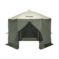 Pop Up Gazebo 10x10ft 6 Sided Screen Tent Mosquito Netting Army Green