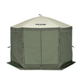 Pop Up Gazebo 10x10ft 6 Sided Screen Tent Mosquito Netting Army Green