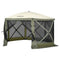 6 Sided Pop Up Gazebo 12x12ft Screen Tent Mosquito Netting Army