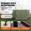 6 Sided Pop Up Gazebo 12x12ft Screen Tent Mosquito Netting Army