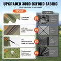 6 Sided Pop Up Gazebo 12x12ft Screen Tent Mosquito Netting Army