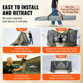 6 Sided Pop Up Gazebo 12x12ft Screen Tent Mosquito Netting Army