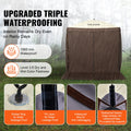 Pop Up Gazebo 6x6FT 4 Sided Tent Brown Mosquito Mesh Netting