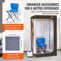 Portable Steam Sauna Tent 1000W Full Size 880x880x1600mm Chair