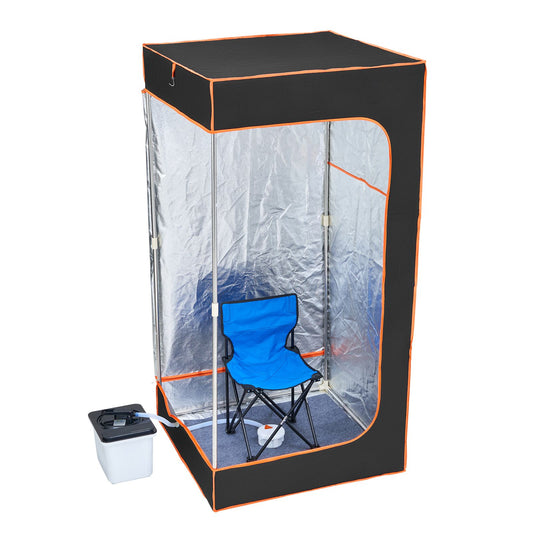Portable Steam Sauna Tent Full Size 2000W Personal Sauna Blanket W/ Chair,880 x 880 x 1780 mm