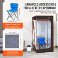 Portable Steam Sauna Tent 2000W Full Size Chair 880x880x1780mm