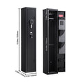 Gun Safe, Heavy Duty Cold-Rolled Steel Fireproof Rifle Cabinet with Digital Keypad & Key, Large Long Gun Cabinet with Magazine and LED Lighting, Adjustable Racks for Rifles, Pistols, Shotgun