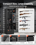 4 Gun Safe Long Gun Cabinet Rifles Pistols Digital Lock Key