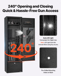 4 Gun Safe Long Gun Cabinet Rifles Pistols Digital Lock Key