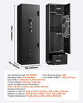 4 Gun Safe Long Gun Cabinet Rifles Pistols Digital Lock Key