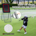 Folding Lacrosse Rebounder for Backyard, 3x8 Ft Volleyball Bounce Back Net, Pitchback Throwback Baseball Softball Return Training Screen, Adjustable Angle Shooting Practice Training Wall, Black