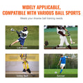 Folding Lacrosse Rebounder for Backyard, 3x8 Ft Volleyball Bounce Back Net, Pitchback Throwback Baseball Softball Return Training Screen, Adjustable Angle Shooting Practice Training Wall, Black
