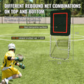 Lacrosse Rebounder 3x8ft Volleyball Baseball Pitchback Net Black