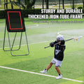 Folding Lacrosse Rebounder for Backyard, 3x4 Ft Volleyball Bounce Back Net, Pitchback Throwback Baseball Softball Return Training Screen, Adjustable Angle Shooting Practice Training Wall, Black