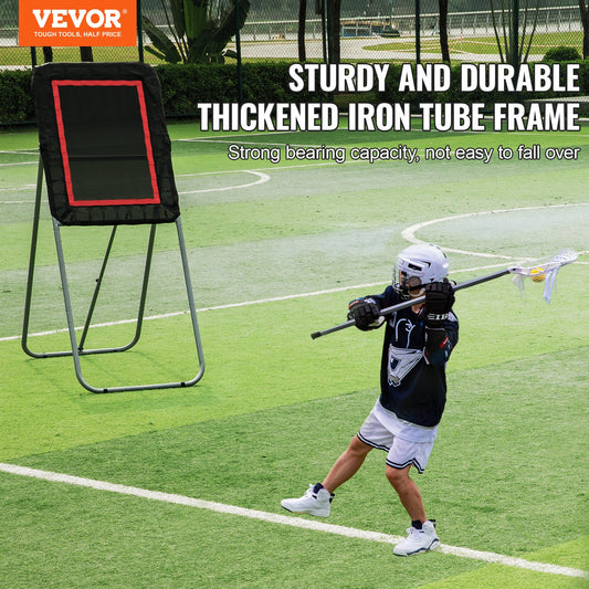 Folding Lacrosse Rebounder 3x4ft Volleyball Pitchback Baseball Net Black