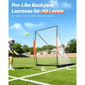 Lacrosse Goal, 1.8mx1.8m Lacrosse Net, Portable Lacrosse Goal with Carry Bag, Fiberglass Rod Backyard Lacrosse Training Equipment, Easy Setup Collegiate Goal, Perfect for Youth Adult Training