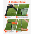 Lacrosse Goal, 1.8mx1.8m Lacrosse Net, Portable Lacrosse Goal with Carry Bag, Fiberglass Rod Backyard Lacrosse Training Equipment, Easy Setup Collegiate Goal, Perfect for Youth Adult Training