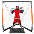 Lacrosse Goal, 1.8mx1.8m Lacrosse Net, Portable Lacrosse Goal with Carry Bag, Fiberglass Rod Backyard Lacrosse Training Equipment, Easy Setup Collegiate Goal, Perfect for Youth Adult Training
