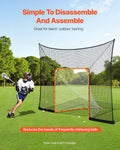 Hockey Lacrosse Goal Backstop Net 12x9ft Quick Setup Training