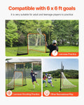 Hockey Lacrosse Goal Backstop Net 12x9ft Quick Setup Training